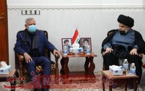 اولین دیدار دو جانبه صدر و العامری در نجف اشرف از زمان انتخابات اکتبر