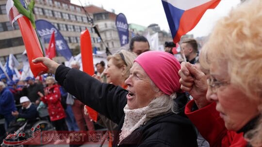 راهپیمایی هزاران نفری مردم چک علیه رهبران حامی غرب کشورشان