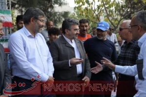 حضور علیرضا تاج فیروز مدیر کل ورزش در روز پایانی مسابقات دوچرخه سواری