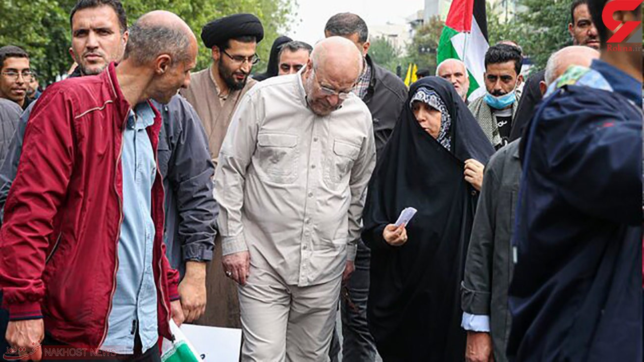 حضور قالیباف در راهپیمایی محکومیت جنایات رژیم صهیونیستی