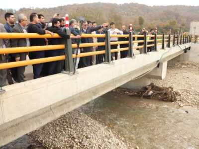 پل نیمه کاره رها شده روستای بلیران شهرستان آمل افتتاح شد