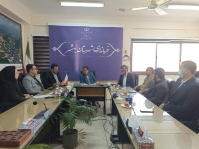 دیدار مدیر شعب بانک قرض الحسنه مهر مازندران با فرماندار بهشهر