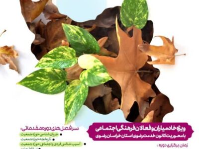 تربیت تسهیل‌گر جوانی جمعیت در مشهد برگزار می‌شود