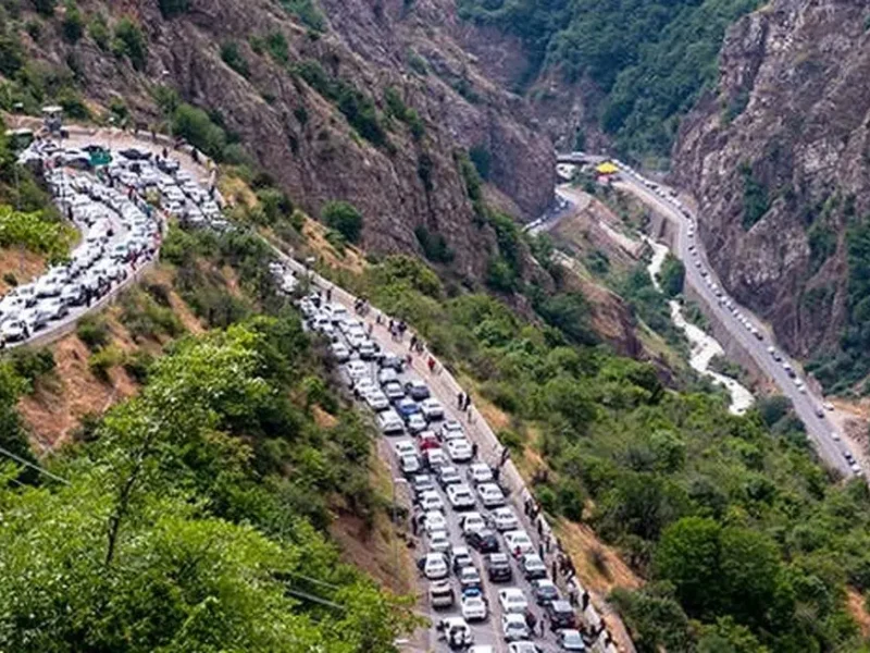 ترافیک سنگین در محور چالوس و آزادراه تهران – شمال