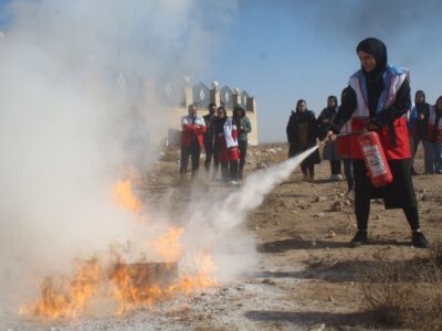 تصاویری از برگزاری مانور اطفای حریق در دانشگاه آزاد