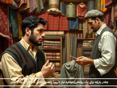 چقدر پارچه برای یک روتختی دونفره نیاز داریم؟ راهنمای کامل انتخاب پارچه تا سایز