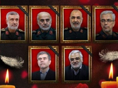 زمان مراسم تشییع فرماندهان شهید نیروهای مسلح