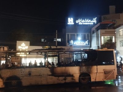 آتشسوزی اتوبوس شهری تربتجام بدون تلفات انسانی