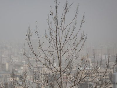 کیفیت هوای تهران در شرایط ناسالم برای گروه‌های حساس