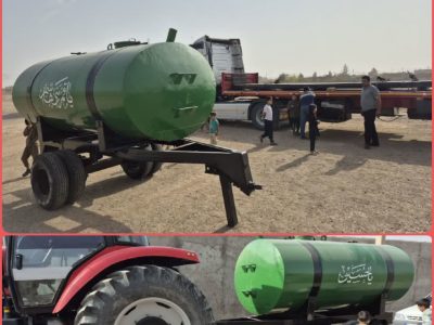 اهدای تانکر آبیاری ۲۰۰ میلیون تومانی به خواف توسط خیر منابع طبیعی