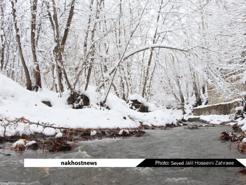 تصاویری از روستای زیبای ابرده مشهد در برف