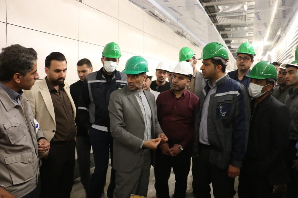 بازدید کارگاهی خط۳مترو با حضور مهندس کیامرز مدیرعامل شرکت قطارشهری مشهد