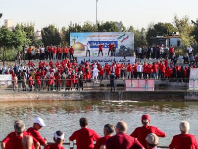 طنین «ای ایران» در همایش بزرگ ورزش صبحگاهی مشهد و پخش زنده از شبکه سه