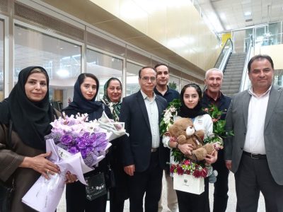 استقبال بی‌نظیر از نخستین بانوی ژیمناست اعزامی به ناگویا در مشهد مقدس